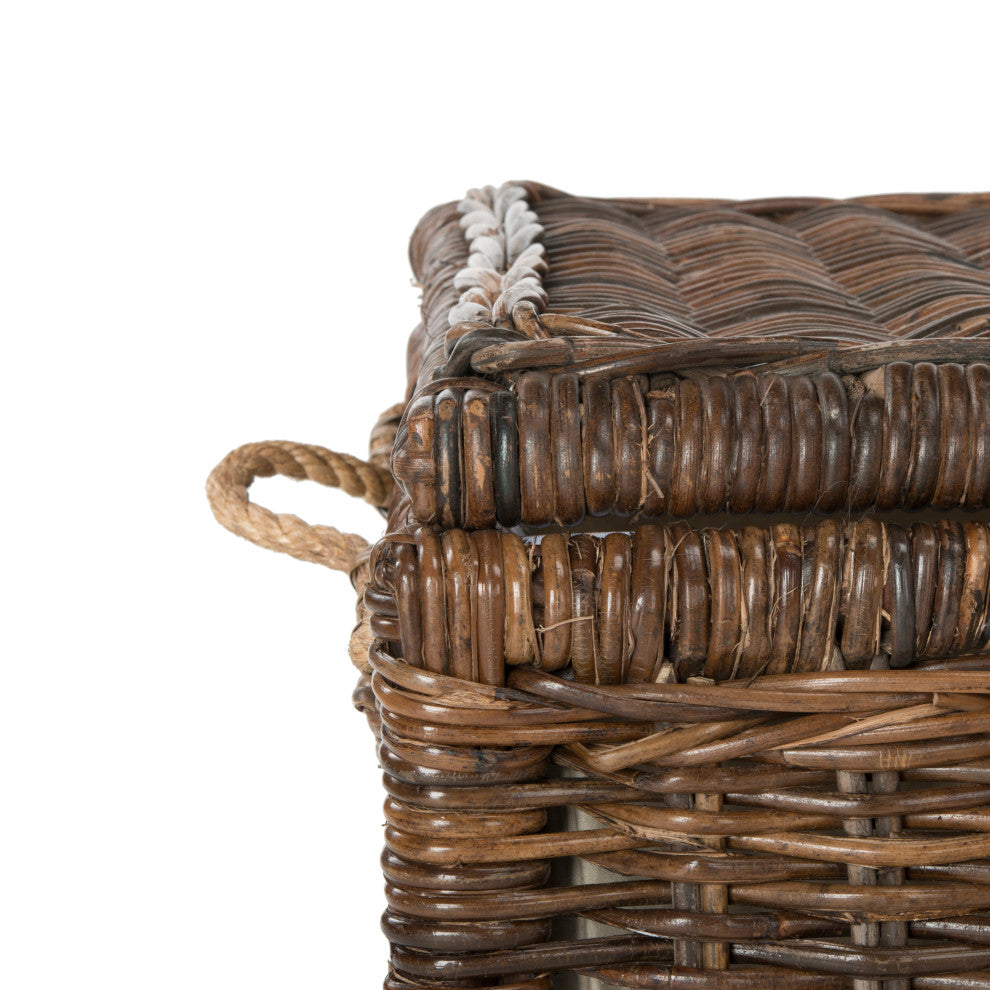 happimess Caden 30" Wicker Storage Trunk, Brown