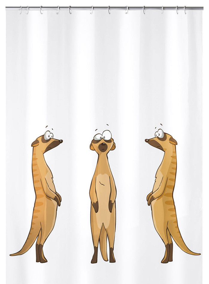 Rust Textile Shower Curtain,Hugo