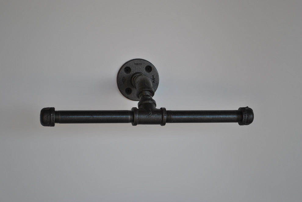 Blacksmith II - Double Roll Plumbing Pipe Toilet Paper Holder