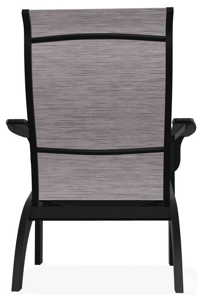 Adirondack Sling Outdoor Adirondack Armchair, Fossil/Black