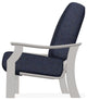 St. Catherine Deep Seat Outdoor Armchair, Indigo/Warm Gray