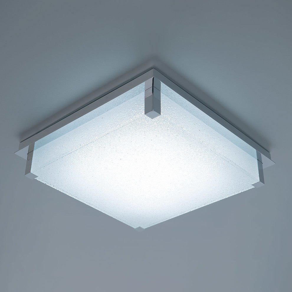 Vodka 14" LED Flush Mount 3500K, Brushed Nickel