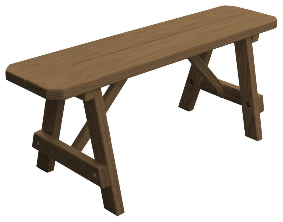 Pine Traditional Picnic Bench, Mushroom Stain, 4 Foot