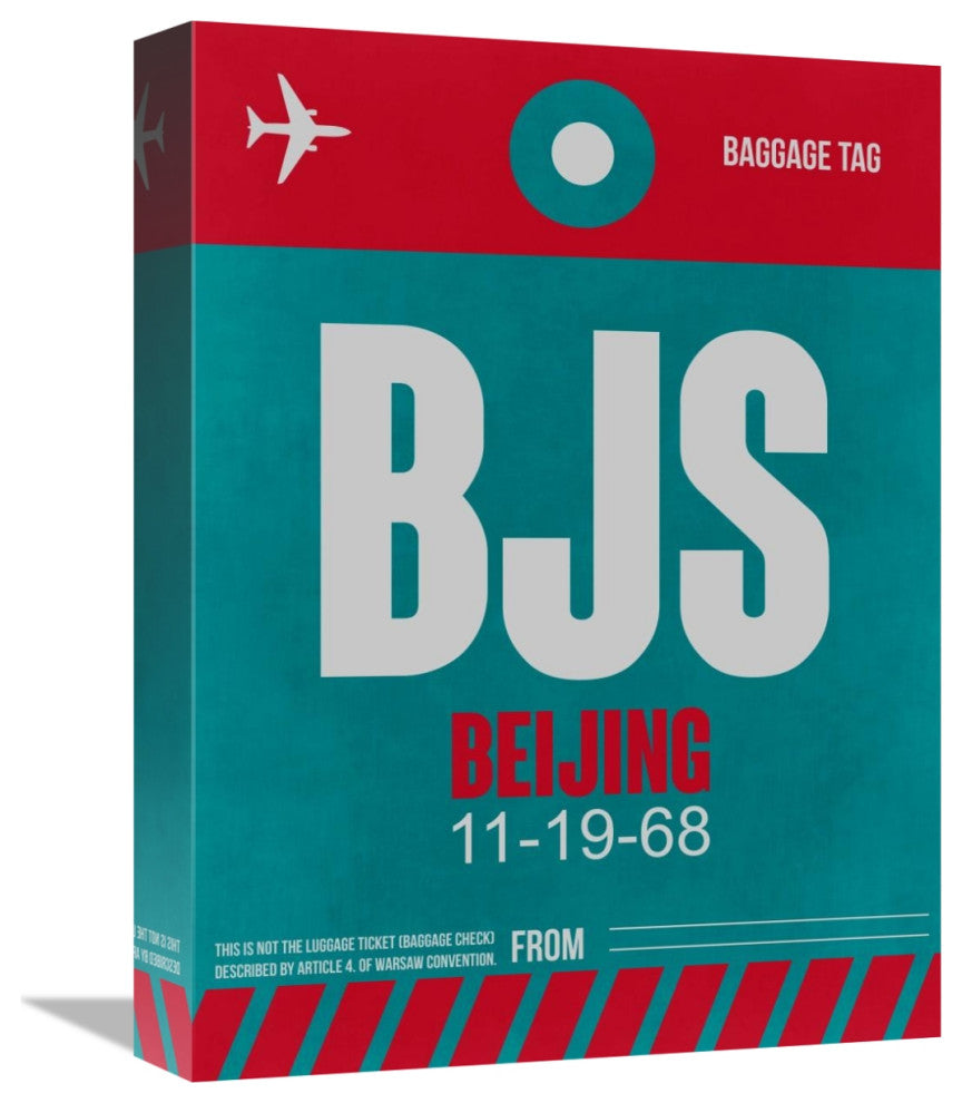 "BJS Beijing Luggage Tag 1" Fine Art Print