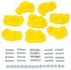 Swing Set Small Textured Rock Holds With Mounting Hardware, Set of 8, Yellow