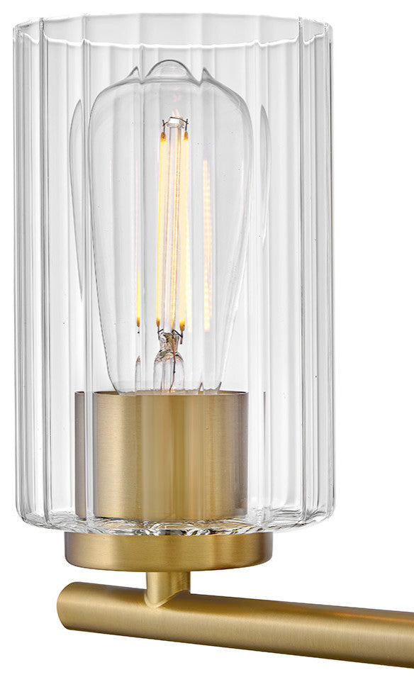 Lark Leta Small Two Light Vanity, Lacquered Brass