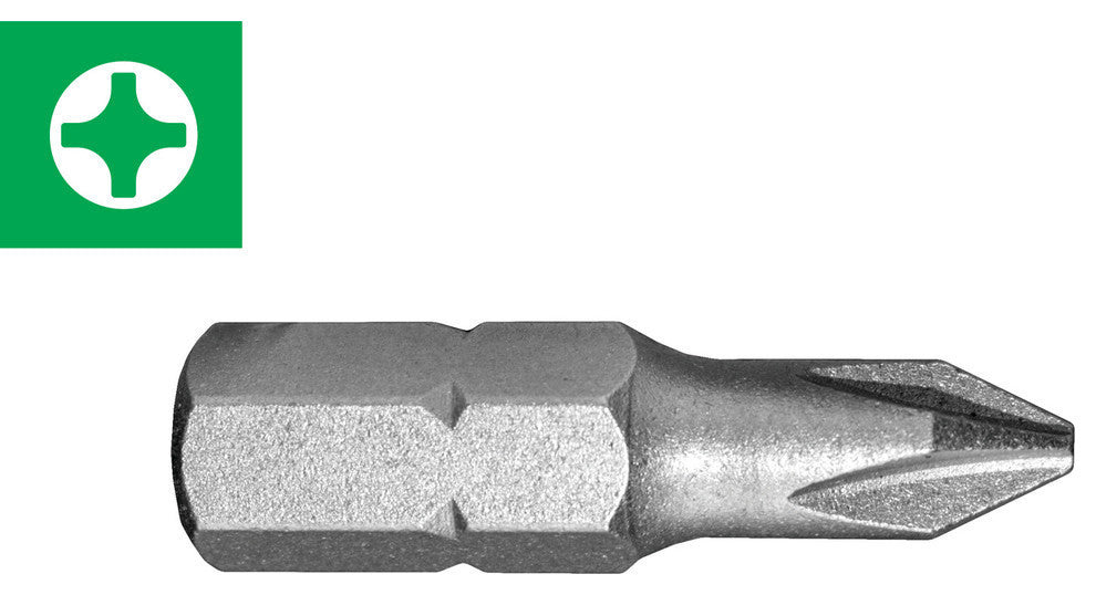 S2 Steel Phillips Bits, Set of 2, No.2x1"