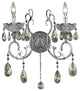 Elegant Aria Wall Sconce, Chrome Finish With Royal Cut Crystal