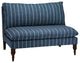 Rivers Armless Love Seat, Fritz Indigo