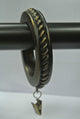 2 1/2" Rope Designer Curtain Rings, Burnt Gold, Set of 4
