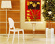 Compamia Ice Square Dining Table, White Top, 23.6"