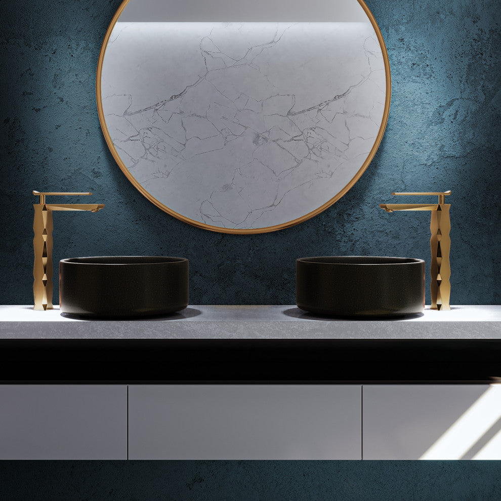 Ikon Luxury Vessel Sink Faucet, Polished Gold