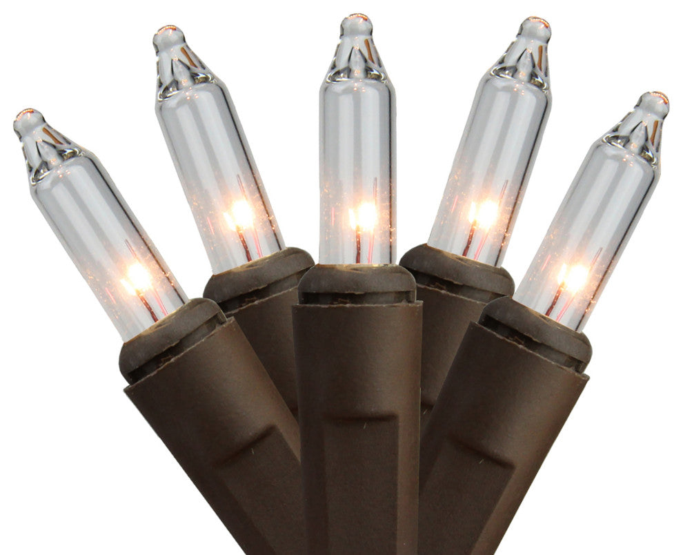Shimmering Mini Christmas Lights, 50-Piece Set, Clear