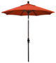 7.5' Bronze Collar Tilt Crank Aluminum Umbrella, Sunset Olefin