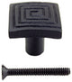 Square Maze Cabinet Hardware Iron Cabinet Knob Black Pack of 2