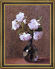 Victoria Dubourg FantinLatour White Roses in a Vase Framed Canvas Print, 21"x28"