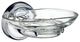 Villa Holder With Glass Soap Dish Polished Chrome