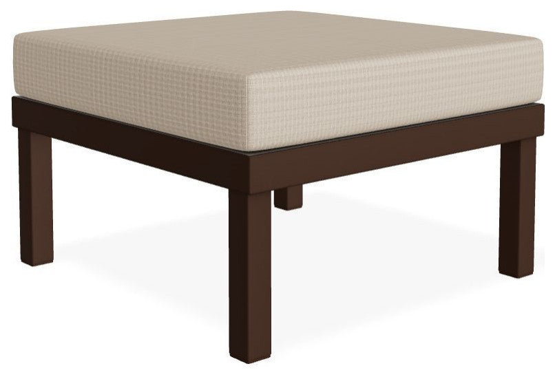 Larssen Cushion Deep Seating Outdoor Ottoman, Bliss Sand/Kona