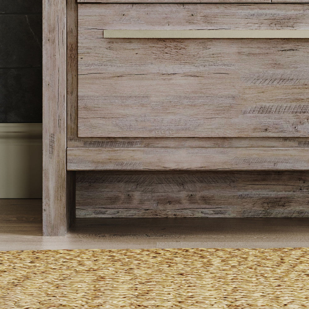 Esconde Bath Vanity, Natural Wood, 30", Single Sink, Freestanding