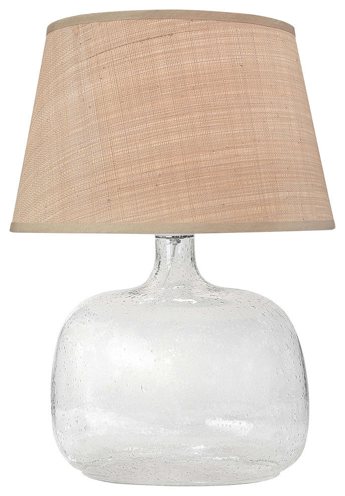 Seeded Oval Glass Table Lamp