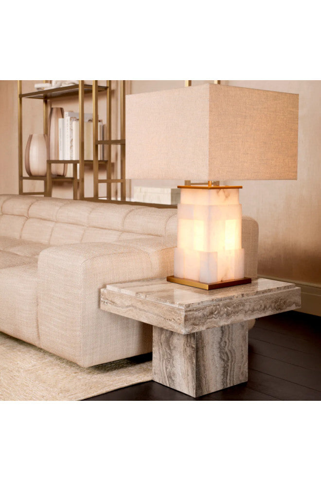 Alabaster Base Table Lamp, Eichholtz Fabiano