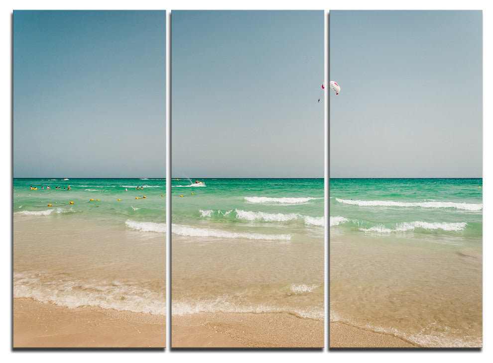 "Parasailing in Summer in Africa" Metal Wall Art, 3 Panels, 36"x28"