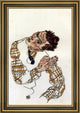 Egon Schiele Self-Portrait Checkered Shirt
