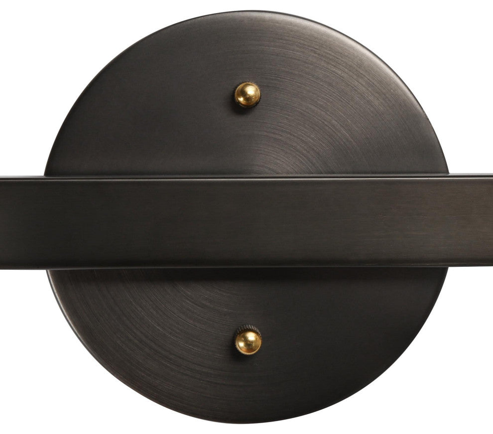 LNC Matte Black and Polished Gold Mason Jar Modern Wall Sconces, 4 Lights