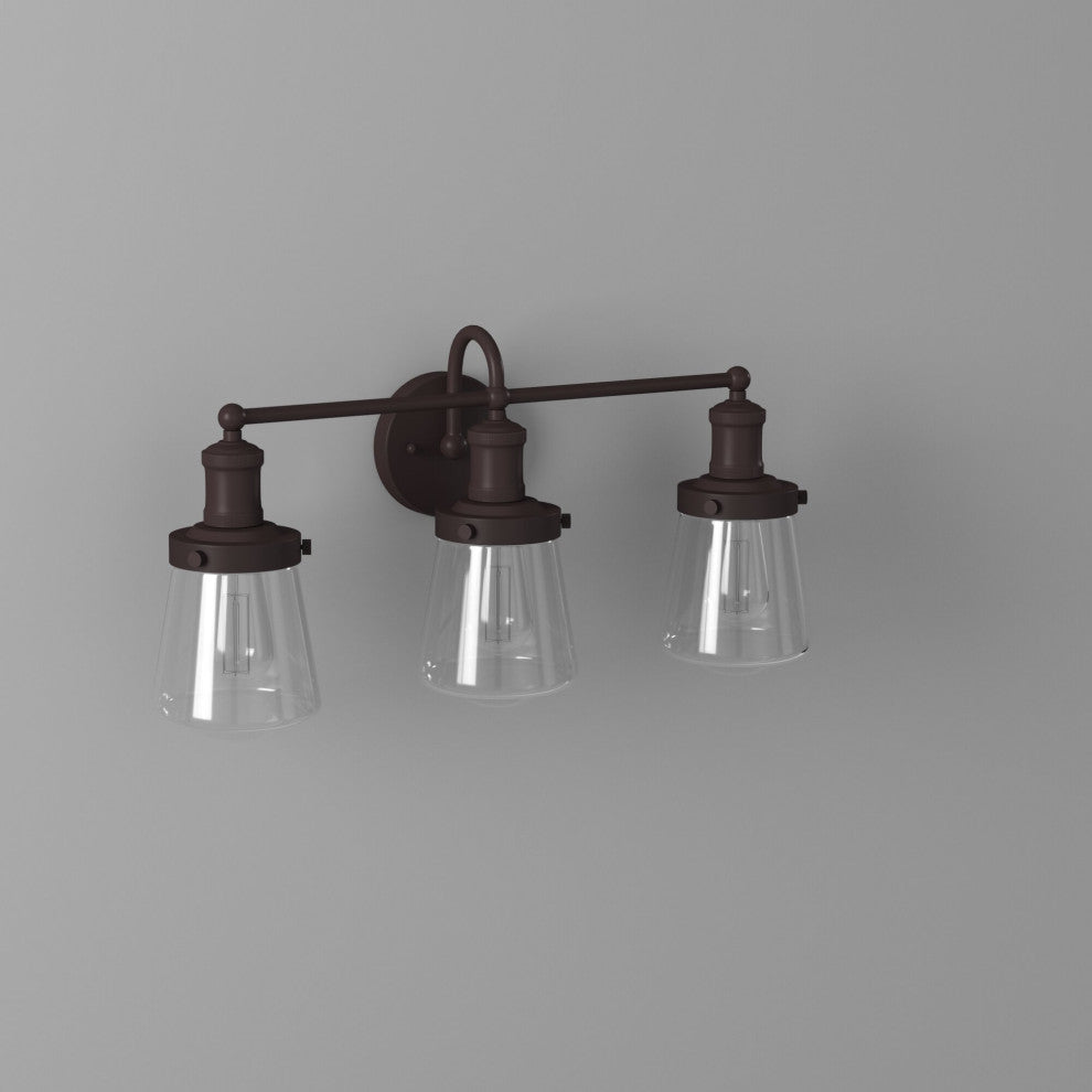 Taylor 3-Light Bath, Satin Bronze