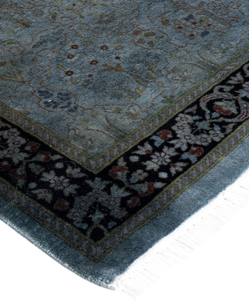 Overdyed One-of-a-Kind Hand-Knotted Area Rug Black, 2' 6" x 16' 4"