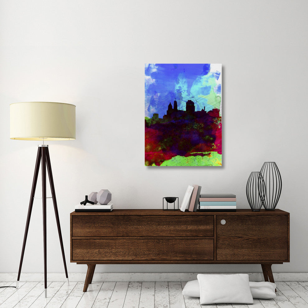 "Cincinnati Watercolor Skyline" Fine Art Print