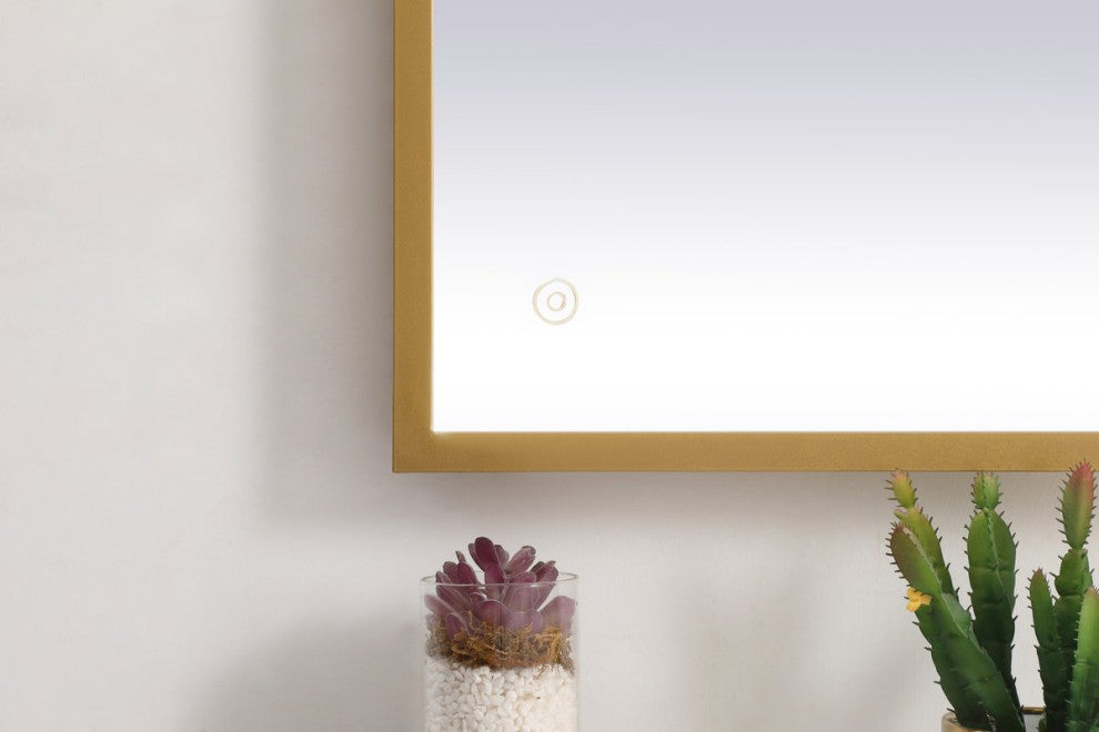 Modern Brass Led Mirror