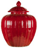 Oxblood Porcelain Covered Jar