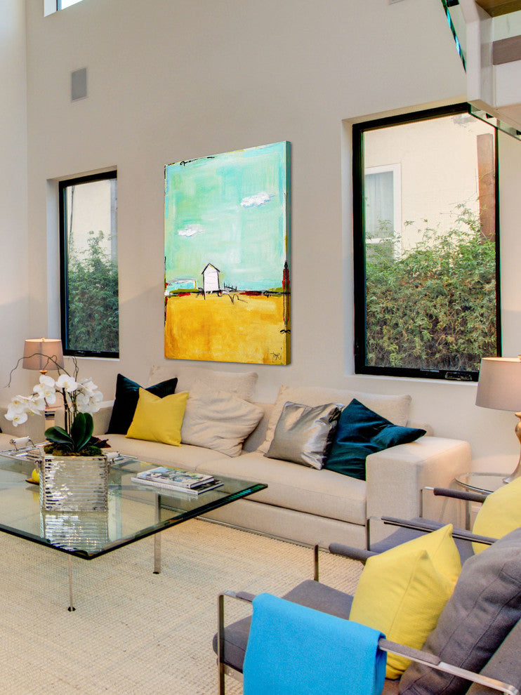 "Happiness Everyday" Painting Print on Canvas by Tori Campisi