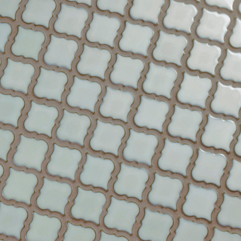 Hudson Tangier Mosaic Floor and Wall Tile, Silk White, Sample