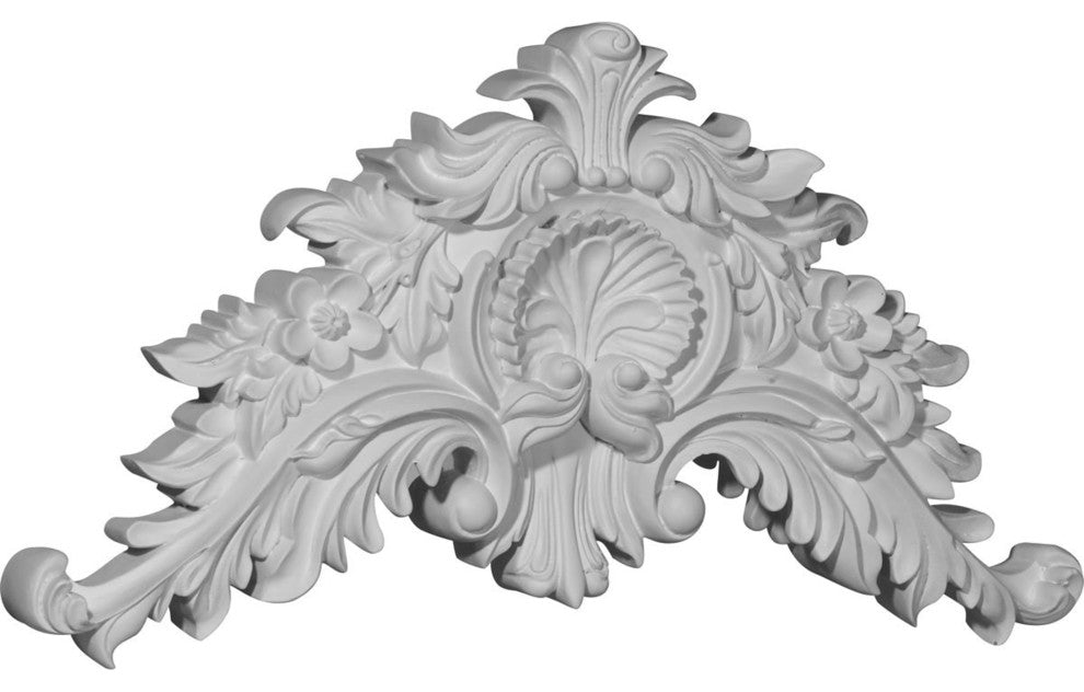 16 1/4"W x 8 3/4"H x 1 5/8"P Small Shell Center with Scrolls