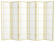 6' Tall Double Cross Shoji Screen, Special Edition, Ivory, 6 Panels