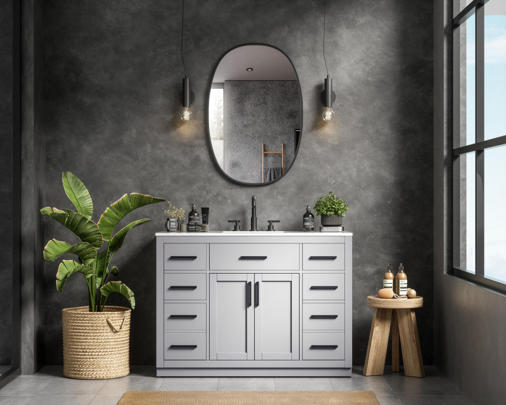 Home Living 48" Single Bathroom Vanity, Grey