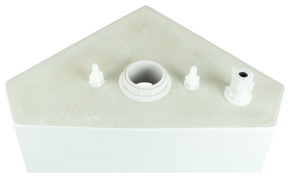 Troyt White Corner 2-Pc Round Toilet White WaterSense Dual Flush