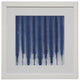 Shibori Indigo 5 Matted, White Frame