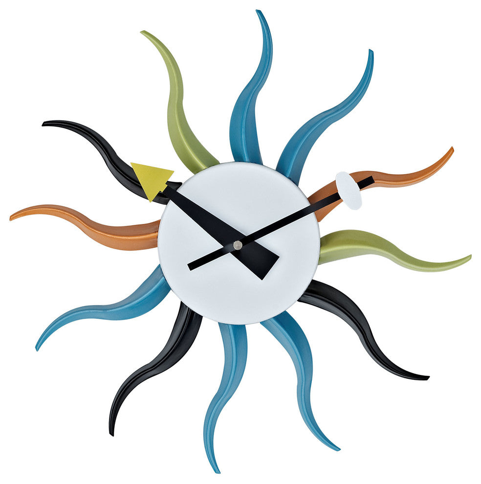 Modern Contemporary Living Room Wall Clock White Black Yellow Blue Green Orange