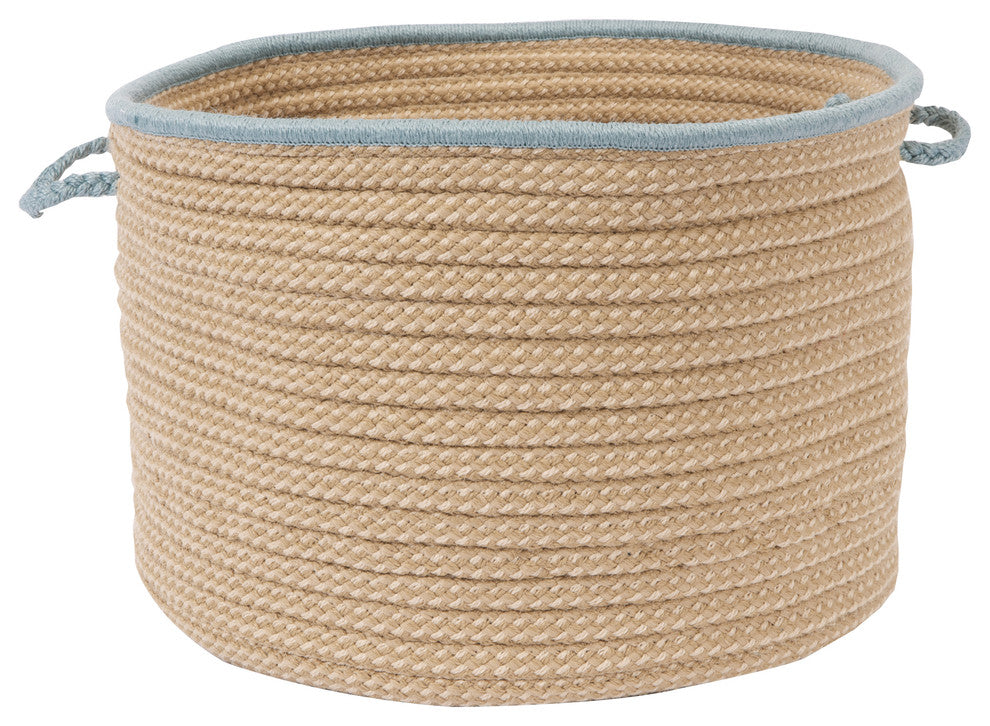 Boat House, Light Blue Utility Basket, 14"X10"