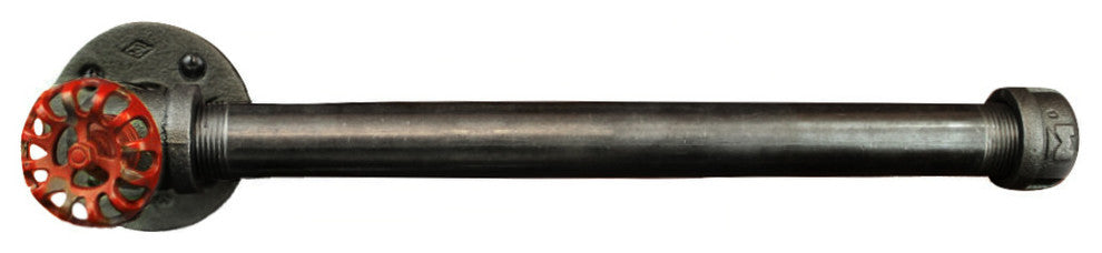 Industrial Pipe Paper Towel Holder, Without Hose Knob, Black Pipe