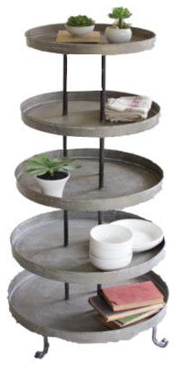 Five Tiered Round Metal Display Tower
