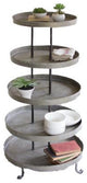 Five Tiered Round Metal Display Tower