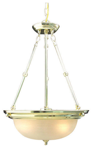 Woodbridge Lighting Interior Complement Bowl 3-Light Large Pendant in Brass