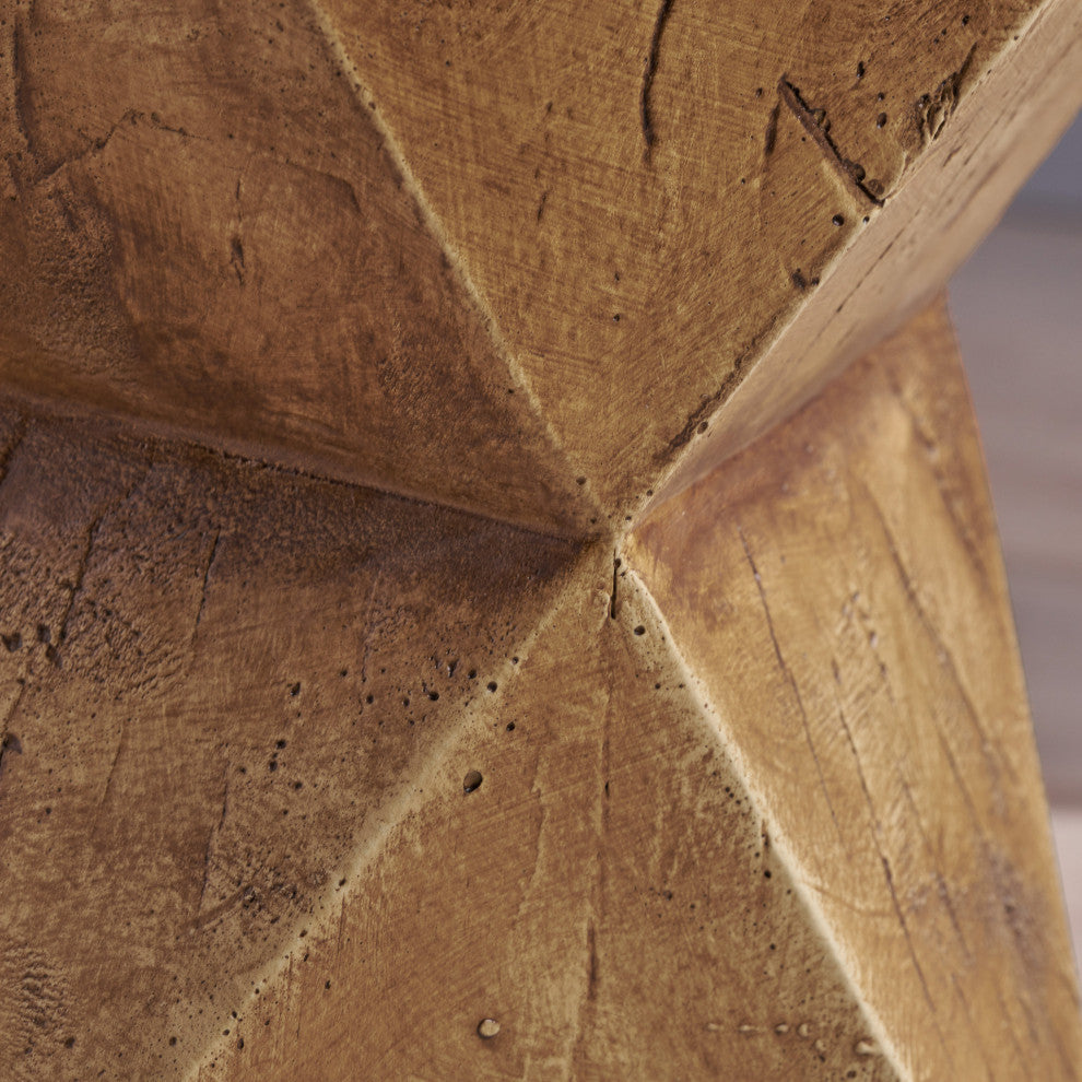 GDF Studio Manuel Indoor Lightweight Concrete Accent Table, Natural