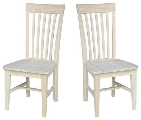 Mission Style Unfinished Wood Dining Chair