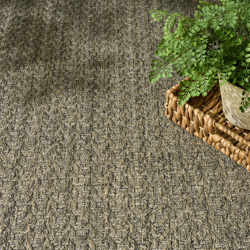 Nourison Tulum 4' x 6' Olive Outdoor Rug