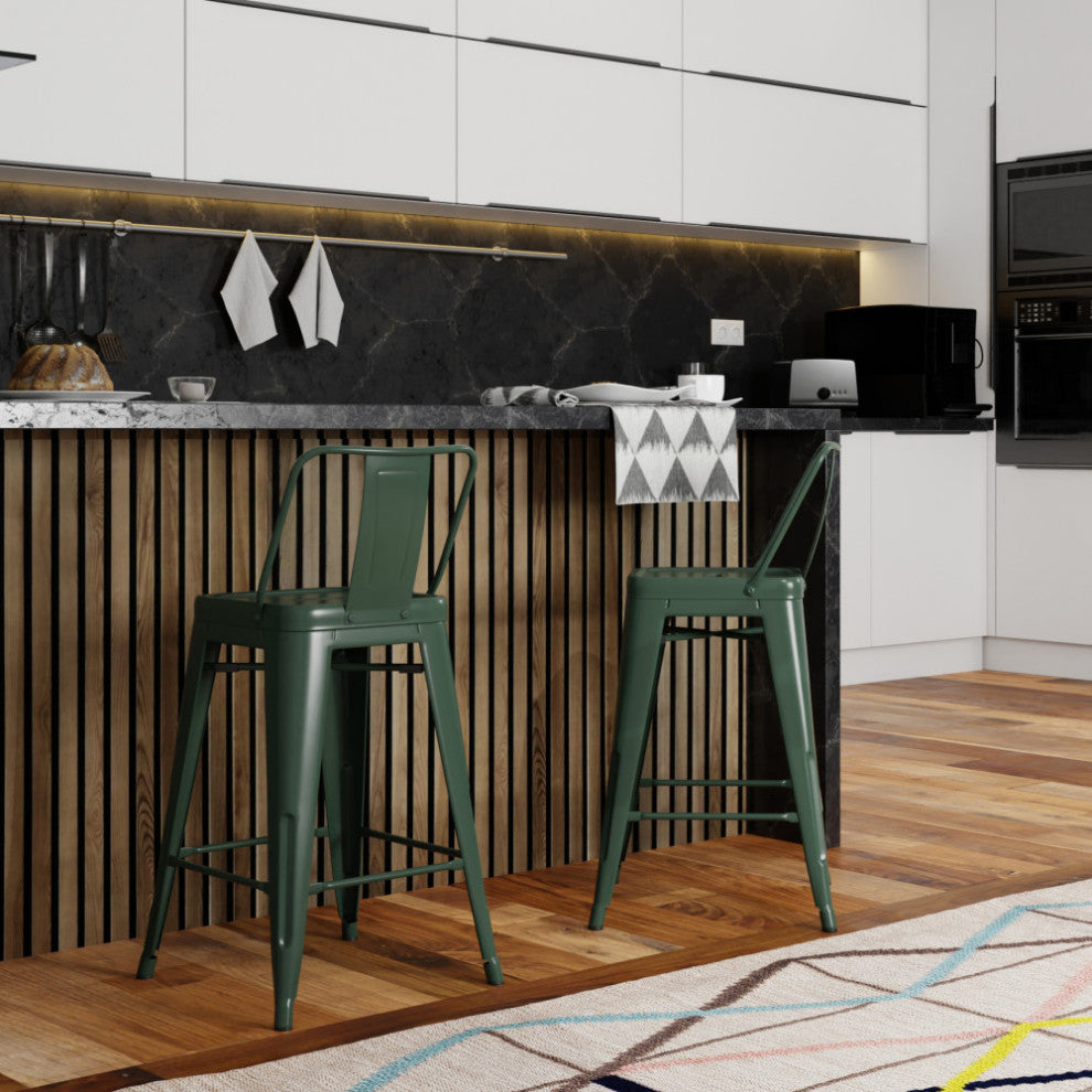 Rayne 24 inch Metal Counter Height Stool (Set of 2)